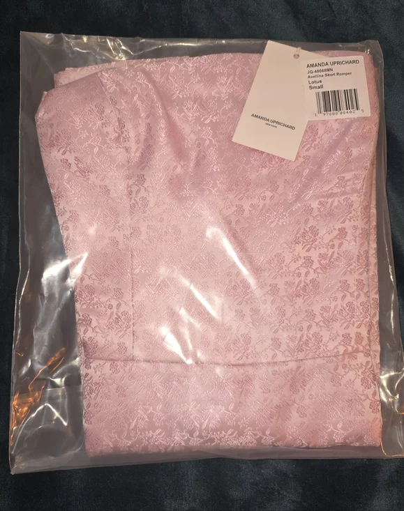 NWT Amanda Uprichard Avelina Floral Brocade Skort Romper in Lotus - Size Small - Picture 16 of 16